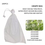100Pcs Grape Protection Bags For Fruit Vegetable Grapes Mesh Bag Against Insect Pouch Waterproof Pest Control Anti-Bird Garden