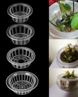 2Pcs White Plastic Mesh Pots Net Cloning Basket Hydroponic Aquarium Insert Plants Growth Flower Pot Tray Garden Supplies
