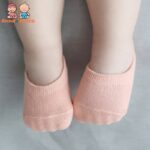 4Pairs/lot Sweet Baby Girls Boys Anti-slip Socks Solid Summer Unisex Cotton Ankle Socks