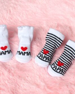 Baby Socks Girls Boys Baby Soft Socks For Newborn Toddler Stripe Letter Printed Spring Summer Infant Socks Warm 0-6 Months