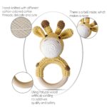 Bopoobo 1pc Baby Teether Safe Wooden Toys Mobile Pram Crib Ring DIY Crochet Rattle Soother Bracelet Teether Set Baby Product