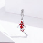 CODEDOG Authentic 925 Strerling Silver Red Carp Charms Fit Original 3mmBracelet Beads DIY Jewelry For Women CMC085