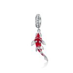 CODEDOG Authentic 925 Strerling Silver Red Carp Charms Fit Original 3mmBracelet Beads DIY Jewelry For Women CMC085