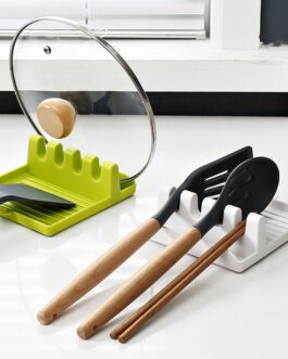 Kitchen Spoon Holders Fork Spatula Rack Shelf Organizer Plastic Spoon Rest Chopsticks Holder Non-slip Spoons Pad Kitchen Utensil