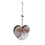 New Style DIY Crafts Pendant Wooden Heart Desgin for Party Wedding Valentine’s Day Hanging Ornament Nordic Vintage Creative Deco