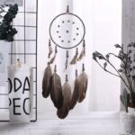 New brown 1 rings Large pine stone beads dream catcher Home crafts wall decoration Car hanging Home handmade handicraft ornament